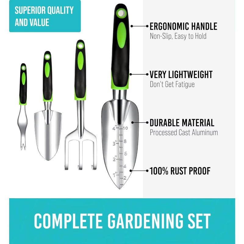 9 Pcs Ergonomic Garden Tool Se - Trowel Garden Tools review and price