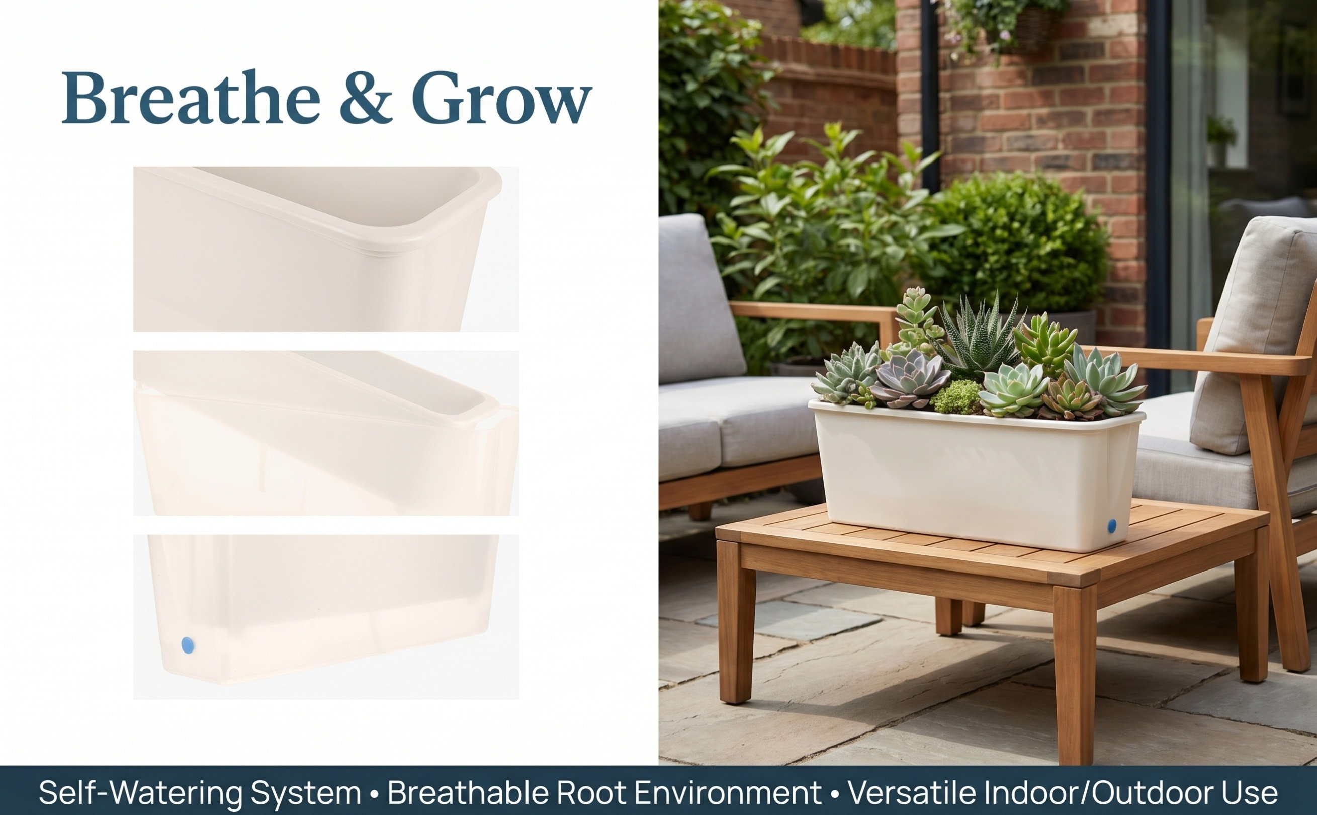 Rectangle Self Watering Narrow - Indoor Herb Garden review and price