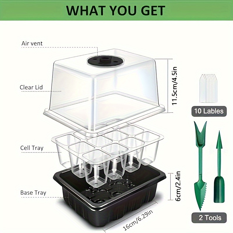 1/2/3-Pack 12/24/36-Cell Seed  - Seed Starter Tray review and price
