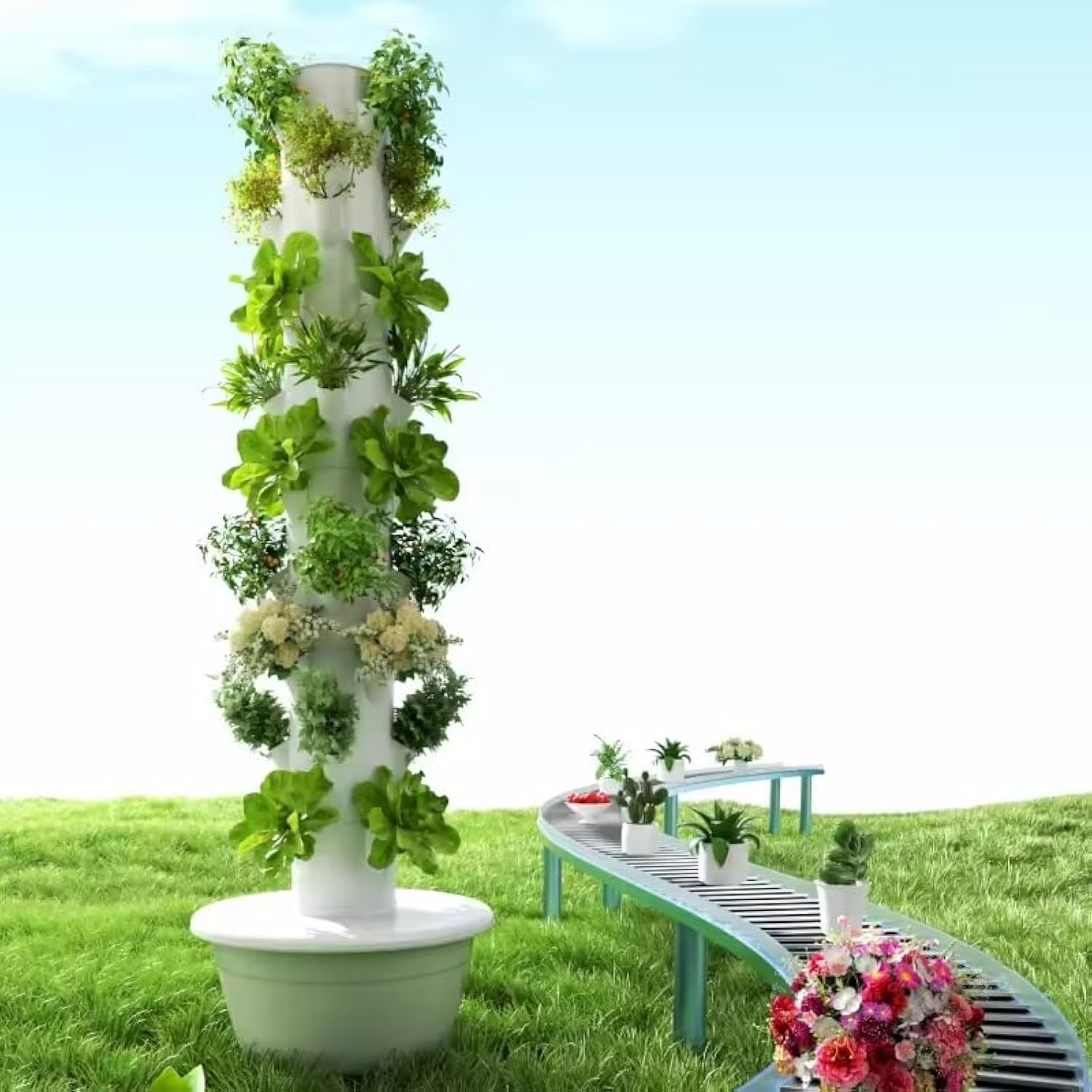 Vertical Hydroponic Grow Tower - Indoor Herb Garden review and price